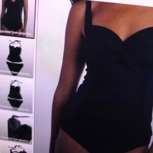La Blanca Ruched Tankini Twist Halter Bikini Size. 10